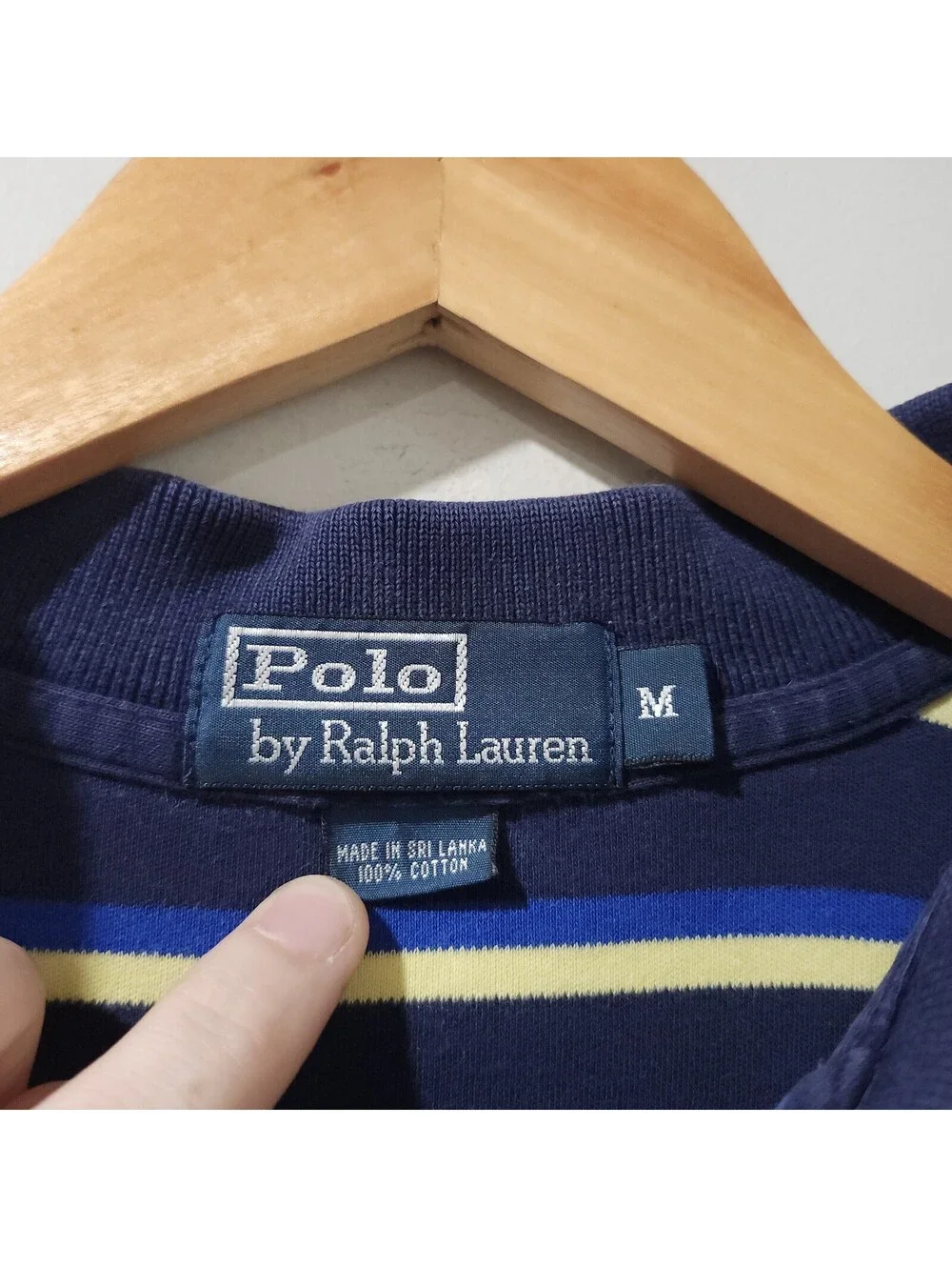 Polo Ralph Lauren Striped Collar Shirt Preppy Classic Casual Skate Y2K Medium